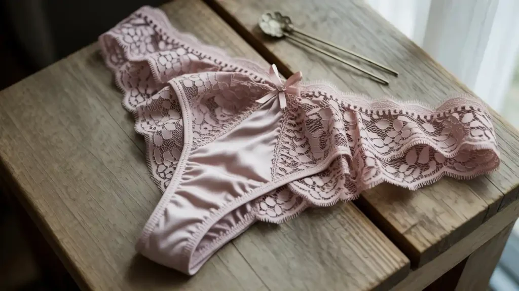 Handmade silk lace panties thongs
