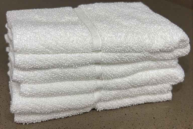 white cotton washcloth pack - 18 count 
