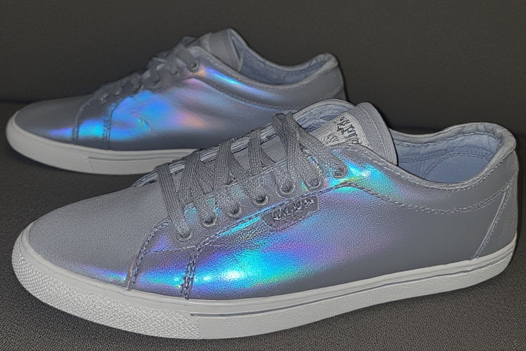 Steve Madden grey iridescent tennis shoes for men
