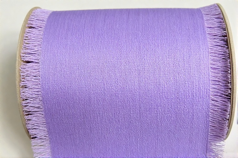 purple natural cotton ribbon with fringed edge wholesale​